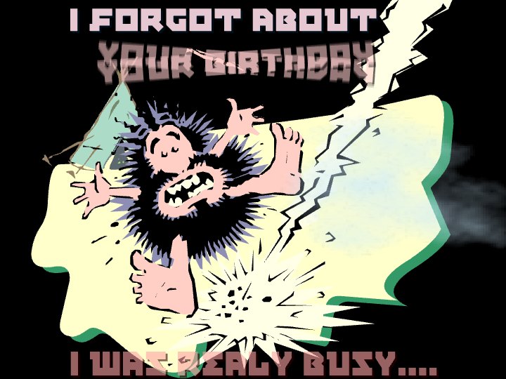 Forgot Your Birthday Shock eCard - free Belated Birthday greeting card