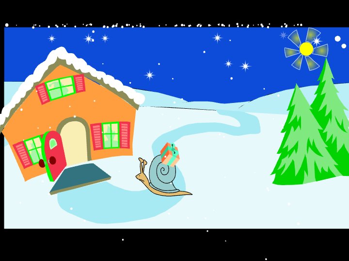 Belated Snail In The Snow eCard - free Belated Birthday greeting card