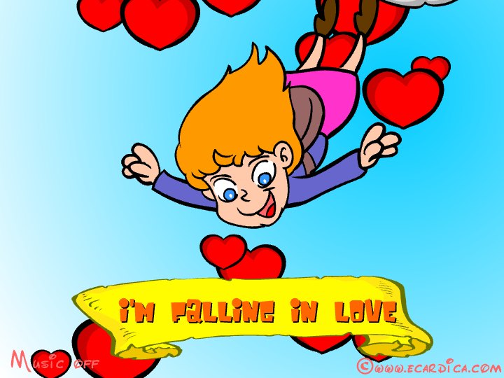Falling In Love Valentine eCard - free Valentine's greeting card