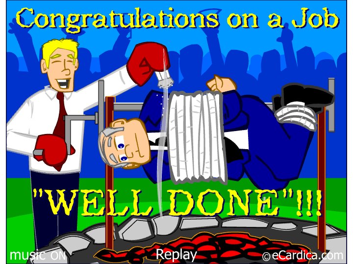 Congratulations Job Well Done eCard - free Congratulations greeting card
