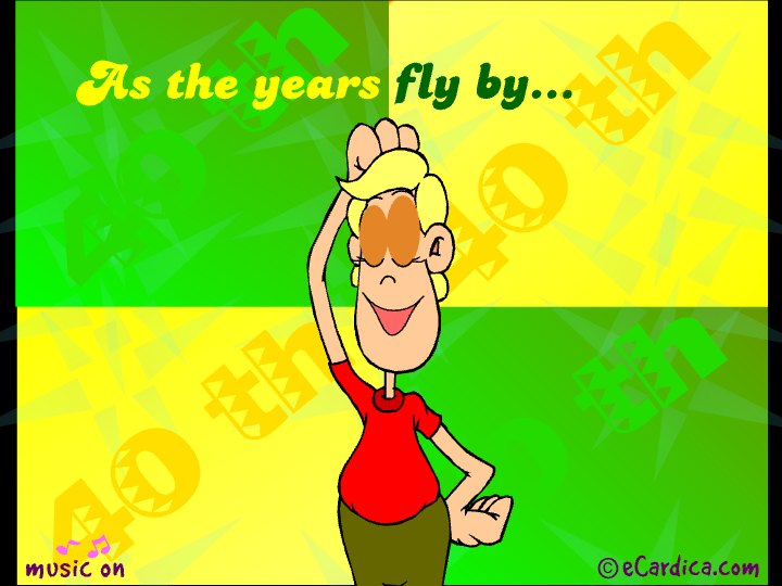 Wiser Not Older At Forty eCard - free 40th Birthday greeting card
