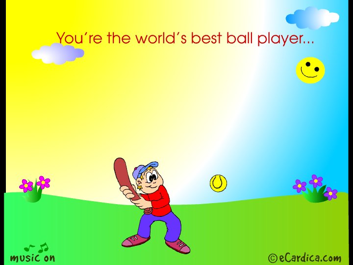 Worlds Best Ball Player eCard - free Family greeting card