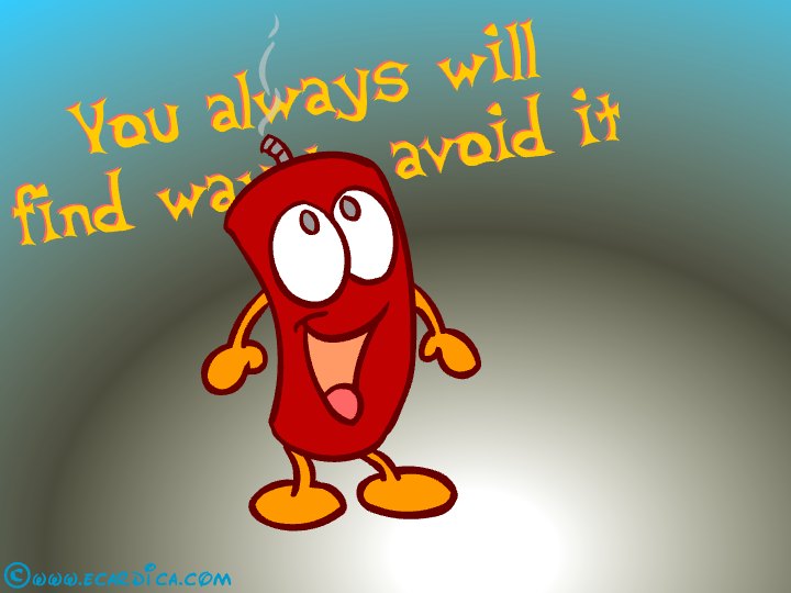 You Always Find Ways To Avoid It eCard - free Friendship greeting card